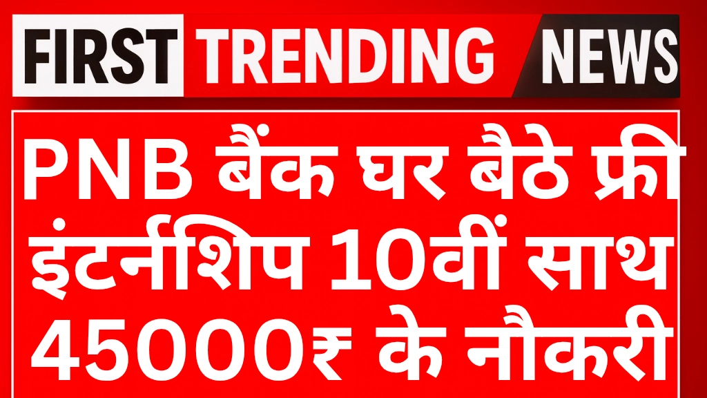 PNB Bank Free Intership schemes 2026